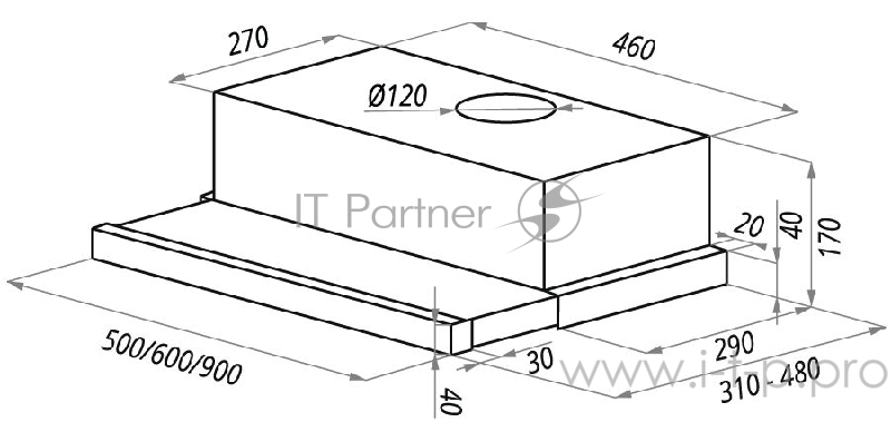 Вытяжка MAUNFELD VS LIGHT (GLASS) 60 БЕЛЫЙ/БЕЛОЕ стекло