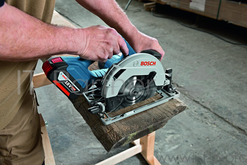 Дисковая пила Bosch GKS 18V-57 G Professional 06016A2100, аккум. (Li-Ion 18В, 3400об./мин.) + доп.аккум. + кейс