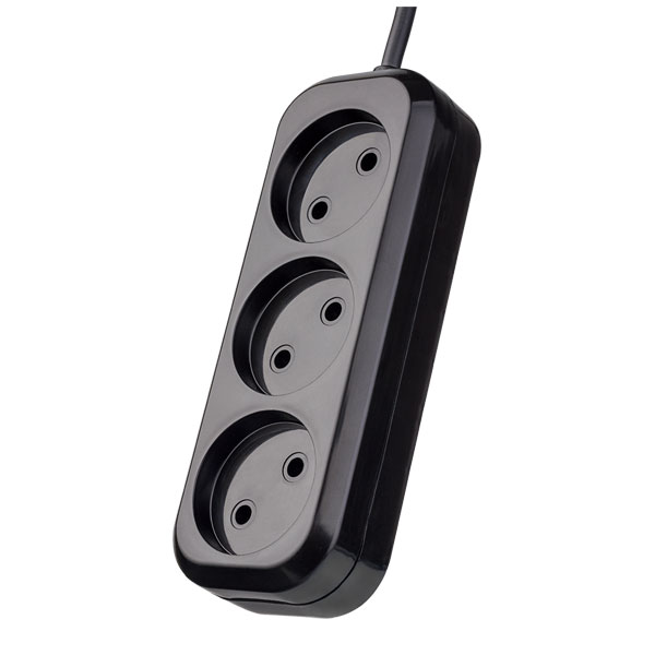 Perfeo Сетевой удлинитель без заземления RU POWER, PF_B4066 (3,0м, 3 розетки, чёрный (Р16-012))