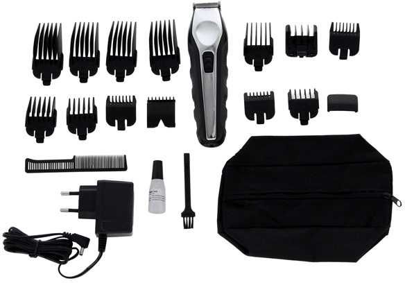 Триммер Wahl Ergonomic Total Beard Kit черный/серебристый (насадок в компл:12шт)