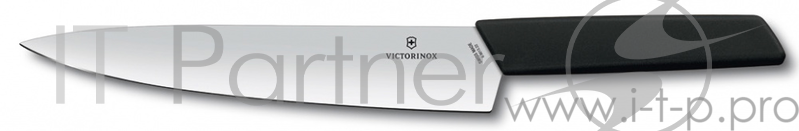 Нож кухонный Victorinox Swiss Modern (6.9013.22B) стальной разделочный лезв.220мм черный блистер