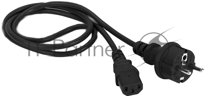 Шнур питания C13-Schuko, 3х0.75, 220В, 10А, черный, 3 метра