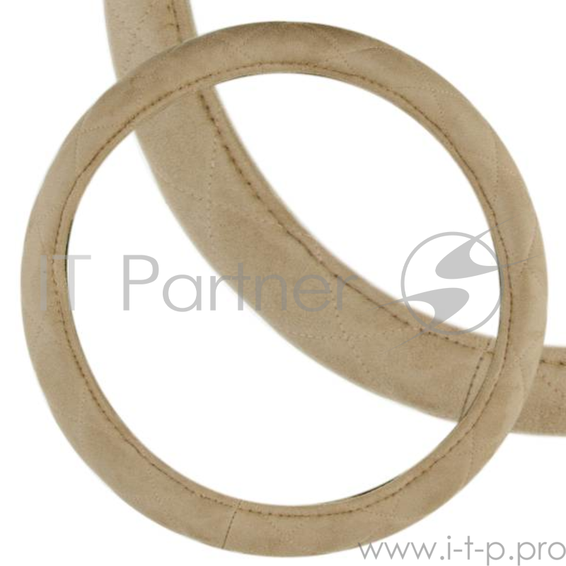 Оплетка SKYWAY S01101052 замша L бежевая с прострочкой eco