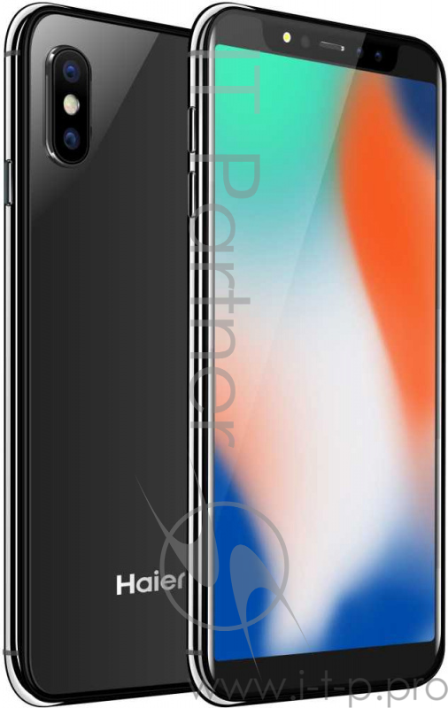 Смартфон Haier Elegance E9 16Gb 2Gb черный моноблок 3G 4G 2Sim 5.99 720x1440 Android 8.1 16Mpix 802.11 a/b/g/n/ac GPS GSM900/1800 GSM1900 TouchSc MP3