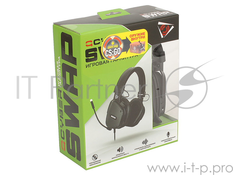 Гарнитура QCYBER SWAP звук 7.1 (USB+3.5 jack)