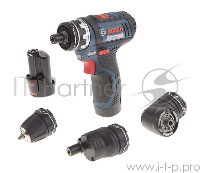 Дрель-шуруповёрт Bosch GSR 12V-15 FC Professional 06019F6000, аккум. (Li-Ion 12В, 400/1300об./мин., быстроз.) + доп.аккум. + кейс
