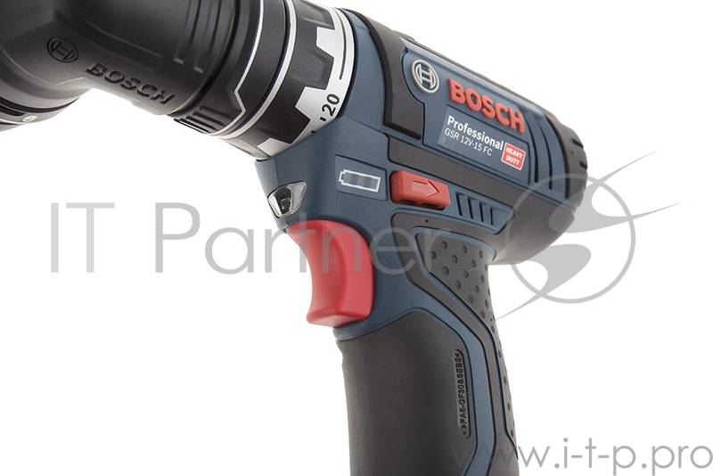 Дрель-шуруповёрт Bosch GSR 12V-15 FC Professional 06019F6000, аккум. (Li-Ion 12В, 400/1300об./мин., быстроз.) + доп.аккум. + кейс