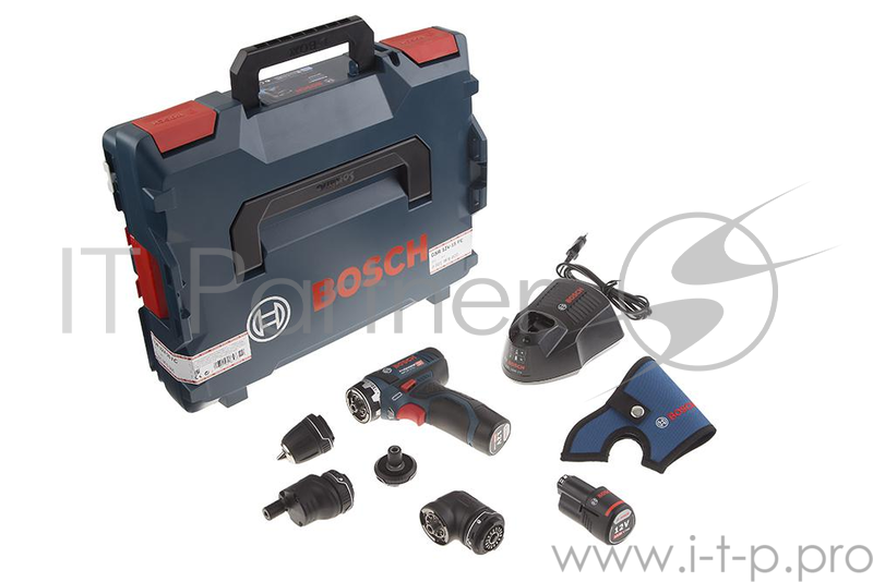 Дрель-шуруповёрт Bosch GSR 12V-15 FC Professional 06019F6000, аккум. (Li-Ion 12В, 400/1300об./мин., быстроз.) + доп.аккум. + кейс