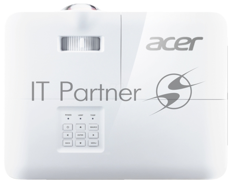 Проектор ACER S1386WH (DLP, 1280x800, 3600Lm, 20000:1, +2xНDMI, OSRAM, 1x16W speaker, lamp 5000hrs, short-throw, WHITE,