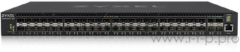 Коммутатор ZYXELXGS4600-52F AC L3 Managed Switch, 48 port Gig SFP, 4 dual pers. and 4x 10G SFP+, stackable, dual PSU AC