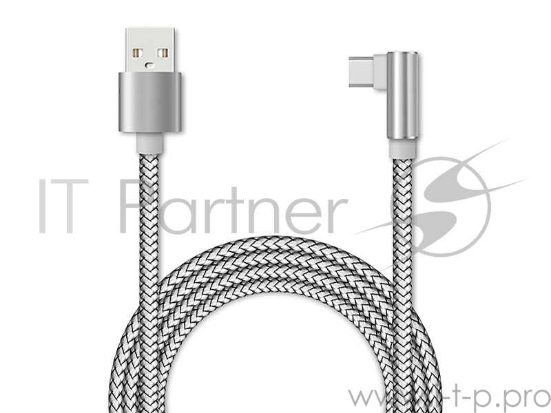 Кабель для зарядки и передачи данных Jet.A JA-DC35 1м белый (в оплётке,USB2.0/USB Type C, QC3.0, 2A)