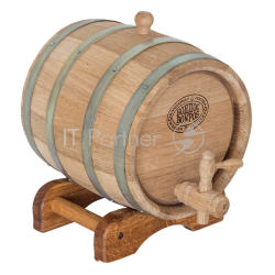 Бочка дубовая Бонпос 3л. с краном на подставке