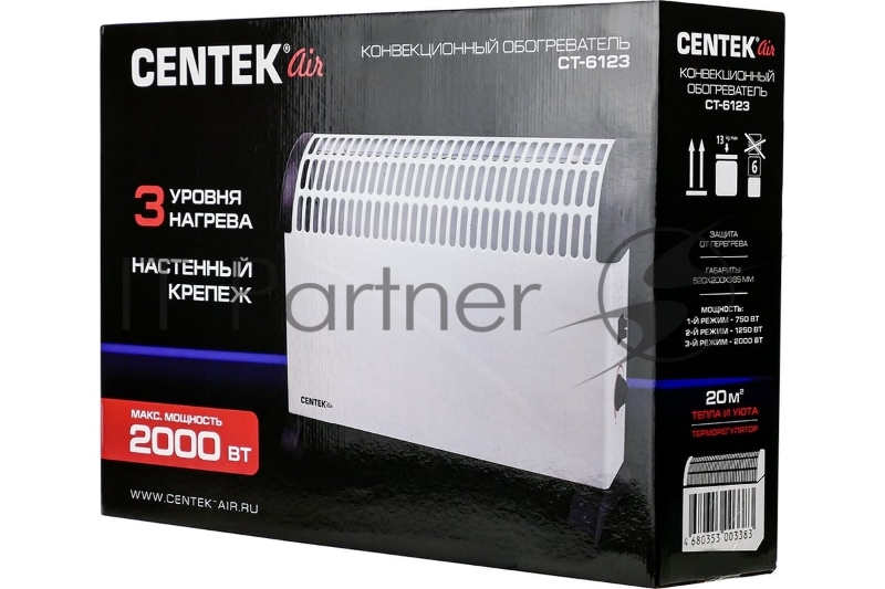 Centek Конвекционный обогреватель CT-6123 2000Вт/20м/ CT-6123