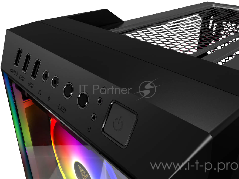 Gamdias TALOS M1 Lite Игровой корпус чёрный (ATX, закаленное стекло, RGB fan 3x120 мм, 1xUSB 3.0, 2xUSB 2.0, HD Audio)