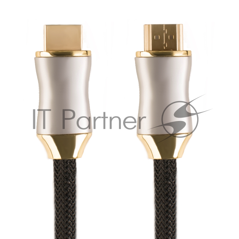 Greenconnect Кабель 1.0m HDMI версия 2.0, HDR 4:2:2, Ultra HD, 4K 60 fps 60Hz/5K*30Hz, 3D, AUDIO, 18.0 Гбит/с, 28/28 AWG, OD7.3mm, тройной экран, черный нейлон, DELUX, GCR-51280 Greenconnect Кабель 1.0m HDMI версия 2.0, HDR 4:2:2, Ultra HD, 4K 60 fps