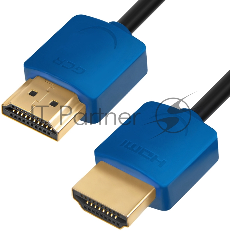 Greenconnect Кабель SLIM 0.3m HDMI 2.0, синие коннекторы Slim, OD3.8mm, HDR 4:2:2, Ultra HD, 4K 60 fps 60Hz, 3D, AUDIO, 18.0 Гбит/с, 32/32 AWG, GCR-51586 Greenconnect Кабель SLIM 0.3m HDMI 2.0, синие коннекторы Slim, OD3.8mm, HDR 4:2:2, Ultra HD, 4K
