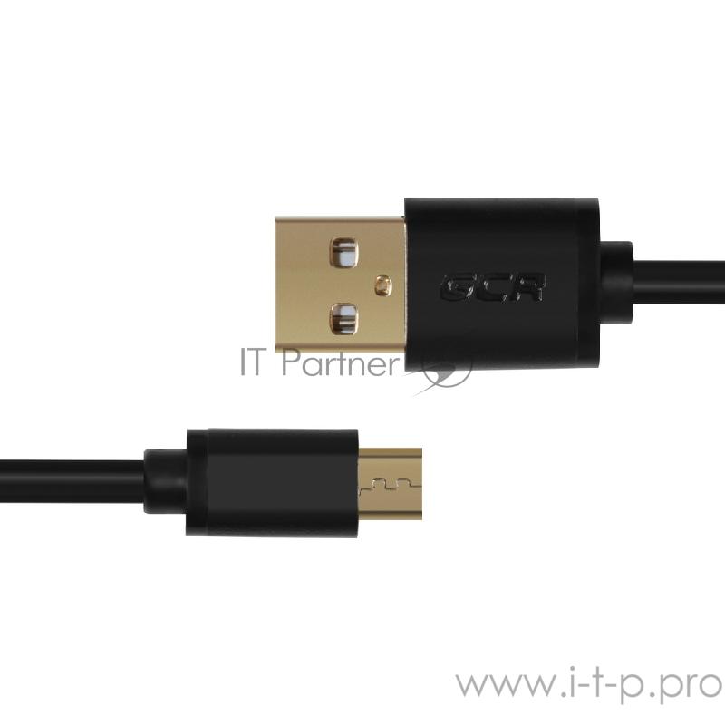 Greenconnect Кабель micro USB 2.0 0.3m черный, позолоченные контакты, 28/28 AWG, AM / microB 5pin, GCR-UA8MCB6-BB2SG-0.3m, экран, армированный, морозостойкий Greenconnect Кабель micro USB 2.0 0.3m черный, позолоченные контакты, 28/28 AWG, AM / micr