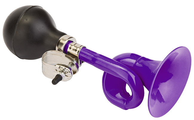 Клаксон 86В В-02 сталь/резина чёрно-фиолетовый 210190