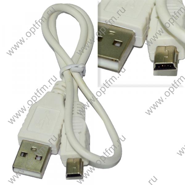 Кабель USB - mini USB белый (0,38м)