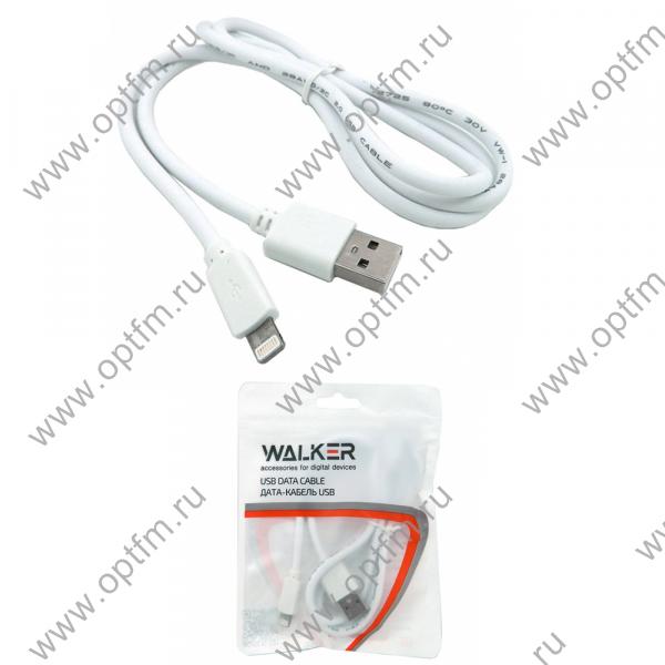Кабель USB - Apple 8pin/lightning WALKER C110 (iOS11) белый /пакет/