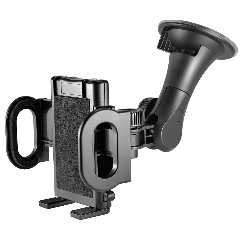 Универсальный Автомобильный Держатель Ginzzu GH-582 шириной от 50 до 115 мм, 3 вида крепления: на ло