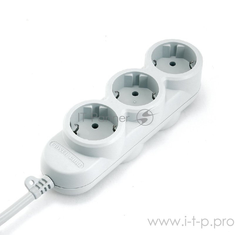 Бытовой удлинитель PowerCube, 3+2 розетки, 3500 Вт, 16 А, 3.0 м
