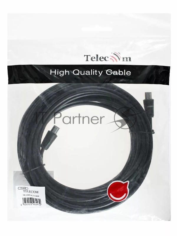 Кабель соединительный антенный 9.5mm, 75Ом,ТВ-М--)ТВ-M, 10m, Telecom (TTV9555-10M)