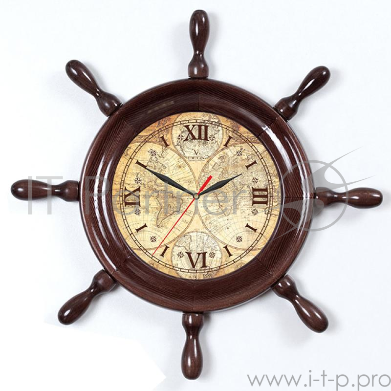 Часы Штурвал Вега Карта мира