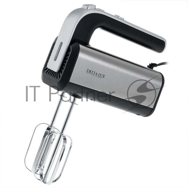 Миксер DELTA LUX DE-7701 нерж. черный: 700 Вт,4 насадки,5 скоростн.режимов,Турбо (16)