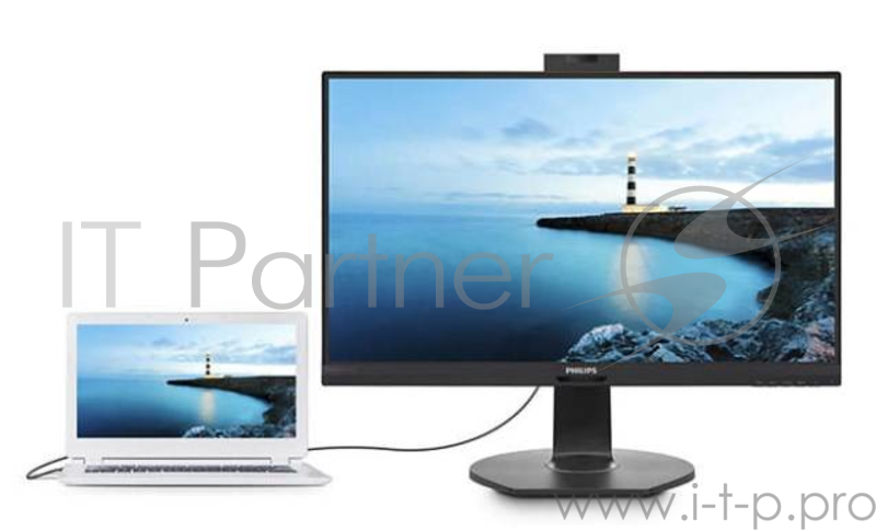 Монитор PHILIPS 23.8 241B7QUBHEB/00 Black с поворотом экрана (IPS, 1920x1080, 5 ms, 178°/178°, 250 cd/m, 50M:1, +2xHDMI