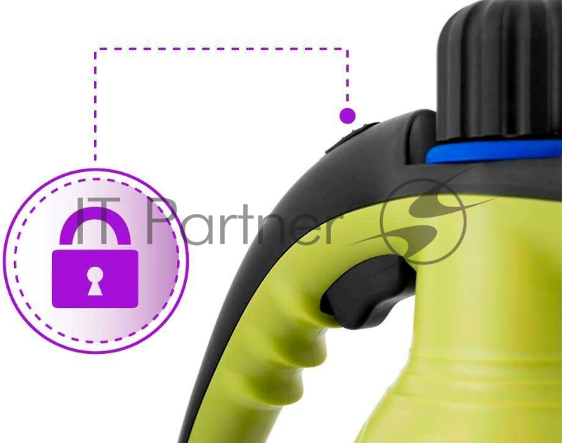 Пароочиститель ручной Kitfort KT-950 1000Вт черный/желтый