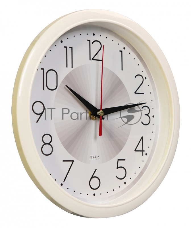Часы настенные аналоговые Бюрократ WallC-R69P белый