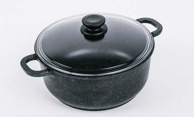 Кастрюля ОРИОН 5л с крышкой Д260 (мраморная крошка) КС500П/КС500-04