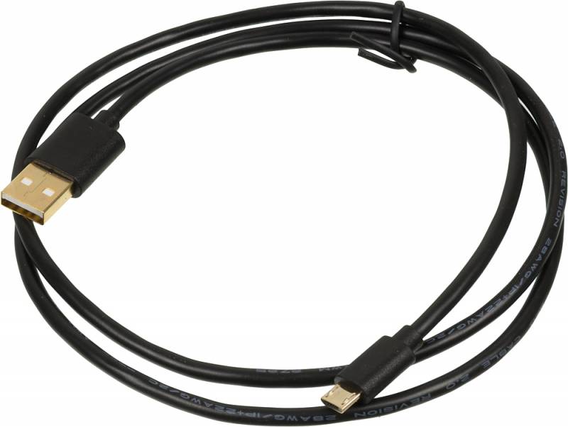 Кабель USB2.0 2A Square Connector USB A (m)/micro USB B (m) 1м Позолоченные контакты