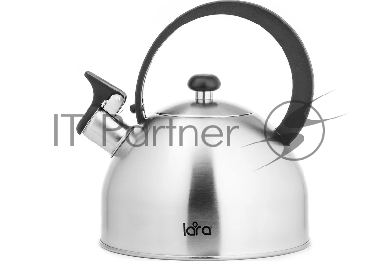 Чайник для плиты LARA LR00-65, нержавейка, матовый, 2,5 л, индукце капс дно, нейлон.ручка