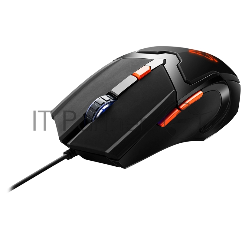Мышь Optical Gaming Mouse with 6 programmable buttons, Pixart optical sensor, 4 levels of DPI and up to 3200, 3 million times key life, 1.65m PVC USB cable,rubber coating surface and colorful RGB lights, size:125*75*38mm, 140g