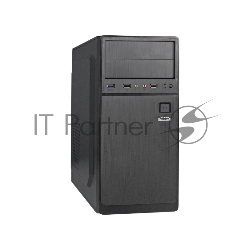 Корпус Miditower ExeGate XP-402U Black, ATX, <XP500, Black,120mm>, 2*USB+1*USB3.0, Audio