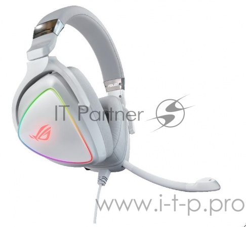 ASUS ROG Delta белые Игровые наушники (USB Type-C + A, RGB подсветка, 50 мм неодимовые магниты, 32 Ом, 20 ~ 20000 Гц, микрофон, 90YH02HW-B2UA00)