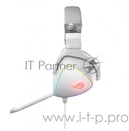 ASUS ROG Delta белые Игровые наушники (USB Type-C + A, RGB подсветка, 50 мм неодимовые магниты, 32 Ом, 20 ~ 20000 Гц, микрофон, 90YH02HW-B2UA00)