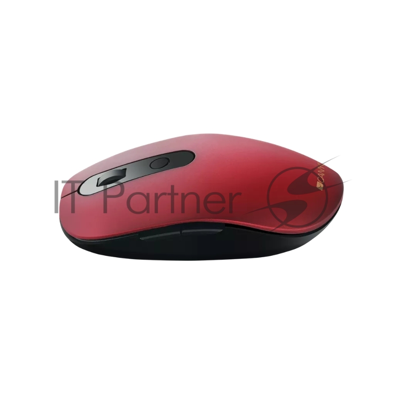 Мышь Canyon 2 in 1 Wireless optical mouse with 6 buttons, DPI 800/1000/1200/1500, 2 mode(BT/ 2.4GHz), Battery AA*1pcs, Red, silent switch for right/left keys, 65.4*112.25*32.3mm, 0.092kg