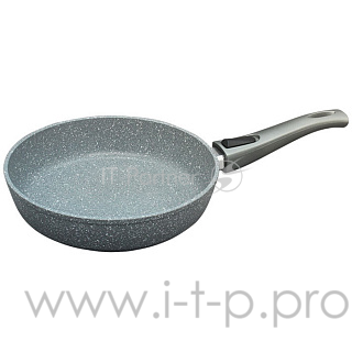 Сковорода ALPENKOK AK-0066A/26N СО СЪЕМНОЙ РУЧКОЙ, толстостен алюм., антиприг GREY MARBLE ,26cм (6)