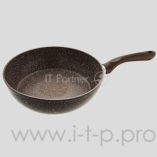 Сковорода-сотейник ALPENKOK AK-1007/28N алюминиевая с антиприг. покрытием BROWN MARBLE d=28см (6)