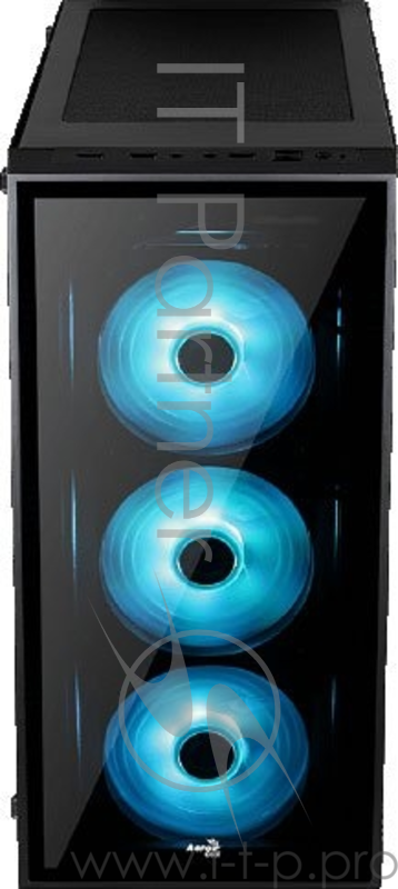 Корпус Aerocool Quartz RGB , ATX, без БП, закаленное стекло, 3x 12см RGB вентилятора + хаб P7-H1 в комплекте, 1x USB 3.0 + 2x USB 2.0