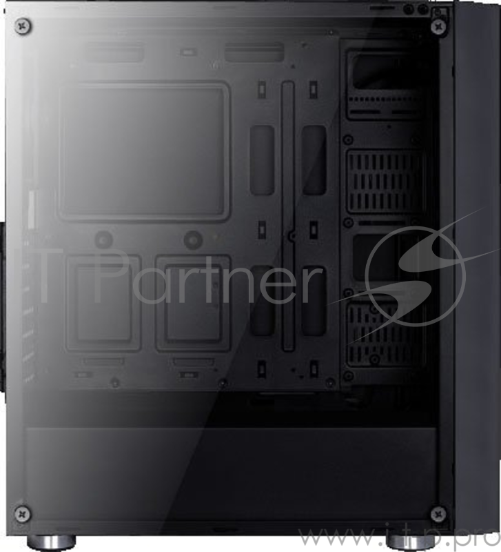 Корпус Aerocool Quartz RGB , ATX, без БП, закаленное стекло, 3x 12см RGB вентилятора + хаб P7-H1 в комплекте, 1x USB 3.0 + 2x USB 2.0