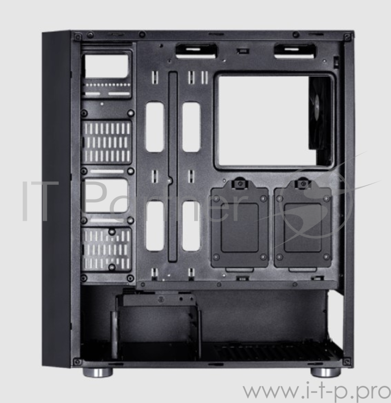 Корпус Aerocool Quartz Red , ATX, без БП, закаленное стекло спереди и сбоку, 3x 12см LED (красный), 1х 12см (черный) в комплекте, 1xUSB 3.0, 2xUSB 2.0