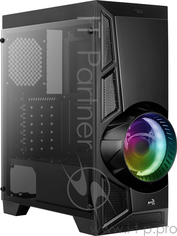 Корпус Aerocool Aero Engine RGB-G-BK-v2 черный без БП ATX 3x120mm 2xUSB2.0 1xUSB3.0 audio bott PSU