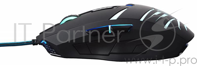 Мышь Oklick 745G LEGACY черный/голубой оптическая (2400dpi) USB игровая (6but)
