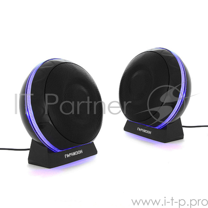Акустическая система 2.0 Гарнизон GSP-150, черный, 6 Вт, FTB-динамики, материал- пластик, USB - питание