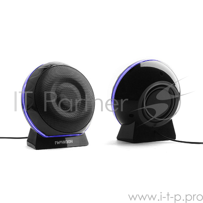 Акустическая система 2.0 Гарнизон GSP-150, черный, 6 Вт, FTB-динамики, материал- пластик, USB - питание