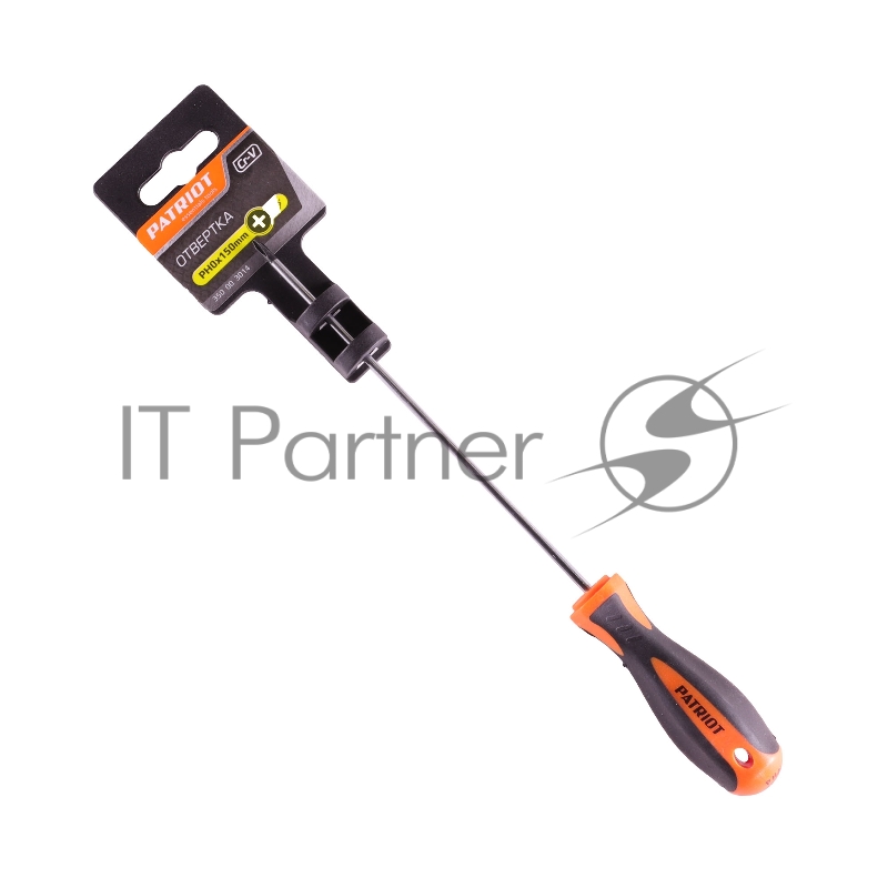 Отвертка Patriot PH0x150, CR-V,магнитная, 2-х компонентная рукоятка